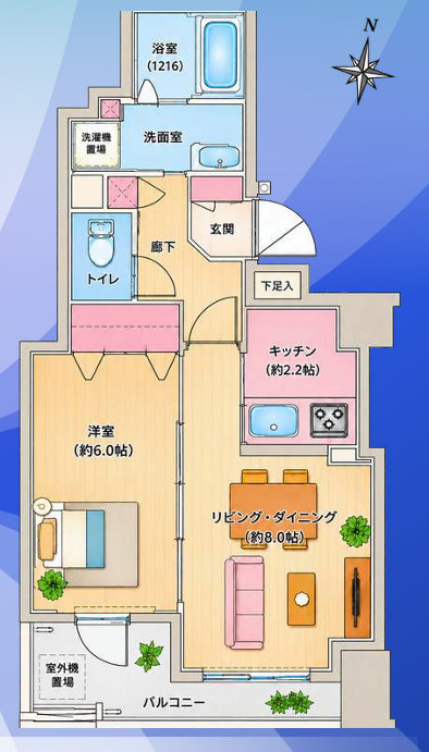 アステリオン日暮里の間取り