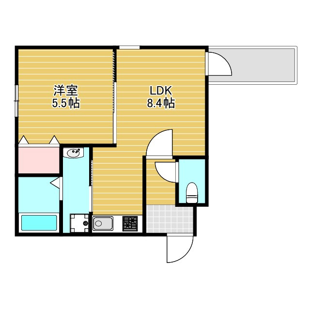 フジパレス東淡路Ⅱ番館の間取り