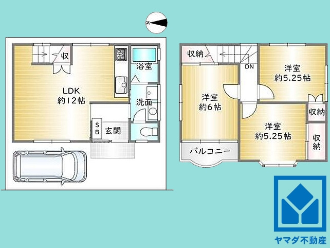 伏見区醍醐南里町の間取り