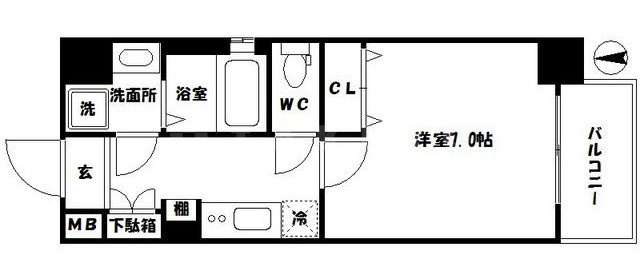 ジアコスモ難波南の間取り|ジアコスモ難波南　間取り
