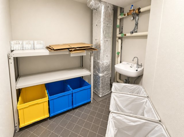 Brillia一番町のその他共用部分|マンション内にゴミ置場を完備。日々のゴミ出しもスムーズです。