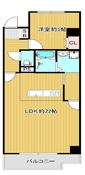 ハイマート南森町の間取り|ハイマート南森町　開放感ある間取り