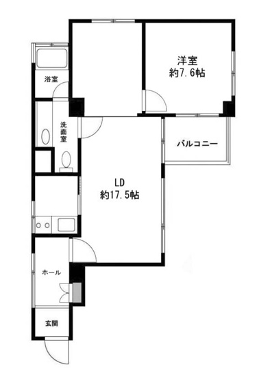 【間取り】 | オークリッチ松原 | 専有面積58.29㎡