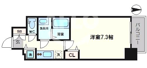 プレサンス玉造駅前ルージュの間取り|プレサンス玉造駅前ルージュ　間取り