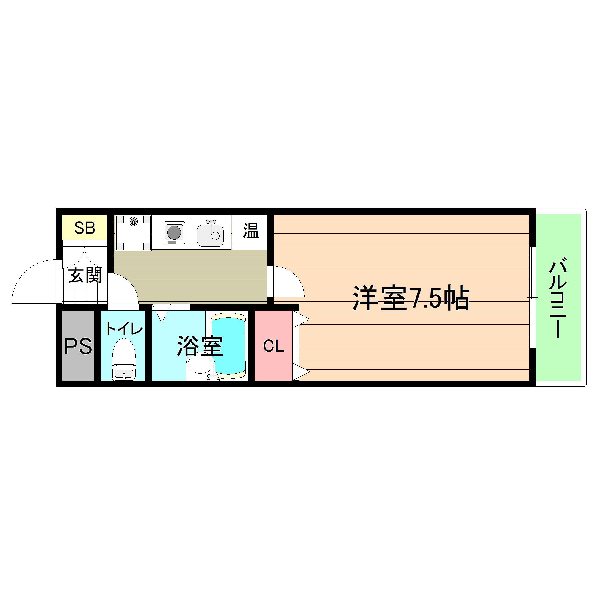 大阪市都島区中野町１丁目の賃貸マンションの間取り
