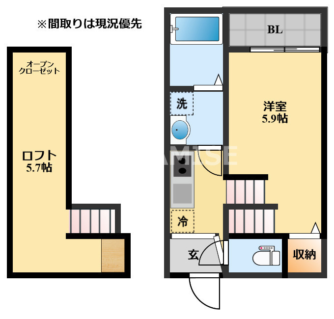 MODERN PALAZZO貝津Vogueの間取り