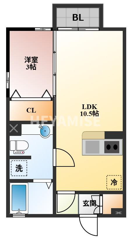 セジュールYAMAZAKI B棟の間取り