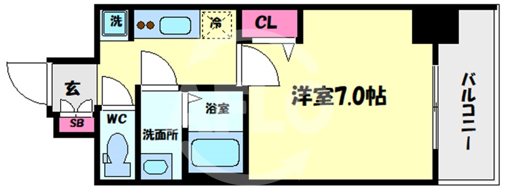 大阪市西区九条南１丁目マンションの間取り|レオンコンフォート大阪ドーム　間取り