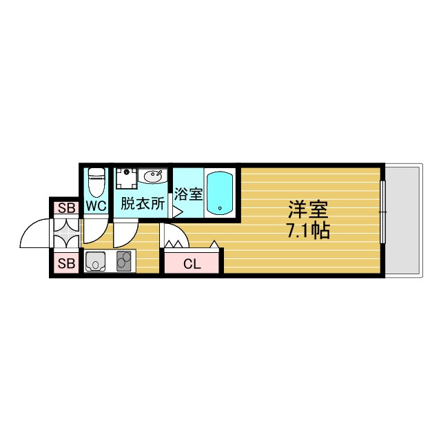 アーバンフラッツ新大阪1の間取り