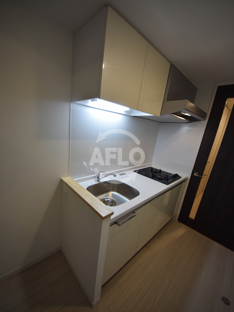 大阪市西区九条１丁目の賃貸マンションのキッチン|レオンコンフォート九条ガレリア　2口コンロシステムキッチン