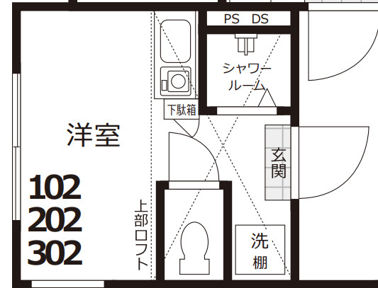 Ｏｎｅ　Ｃｕｂｅ夏目坂の間取り
