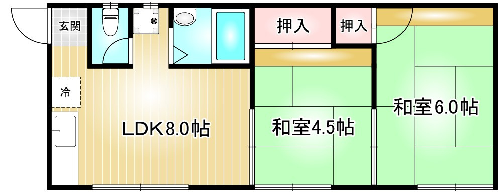 フォーブル蟹江|名古屋市の賃貸ならMy賃貸の間取り|フォーブル蟹江