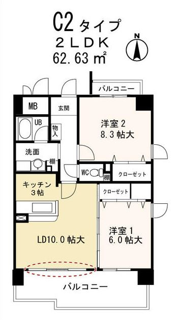 パレセゾンの間取り|☆神戸市垂水区　パレセゾン☆