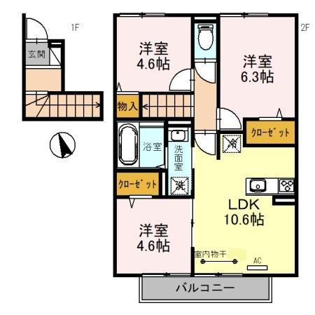 アルコバレーノⅧの間取り|☆神戸市西区　アルコバレーノⅧ☆