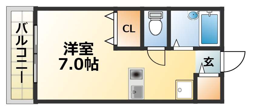 高丸キャンパス2000の間取り|室内はしっかりリノベーション済みの明るくお洒落な部屋ですよv