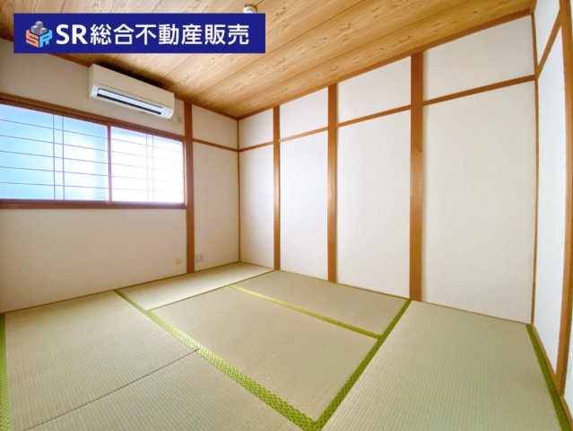 川田1丁目中古戸建の和室|2F6帖和室。寝る時は布団派の方にはピッタリのお部屋です♪
