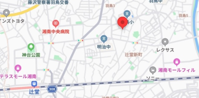 ペア　アビタシオン辻堂の地図