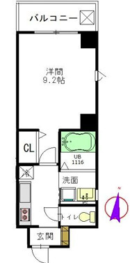 神戸市中央区坂口通５丁目の賃貸マンションの間取り