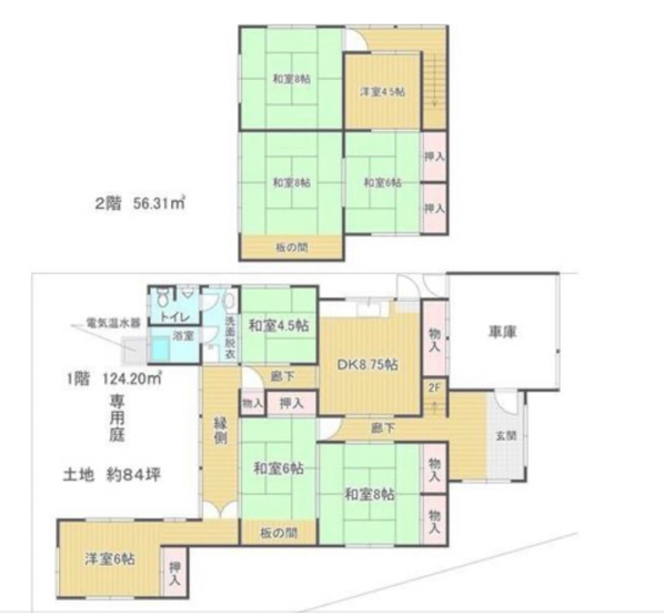 【間取り】 | 和田町I貸家