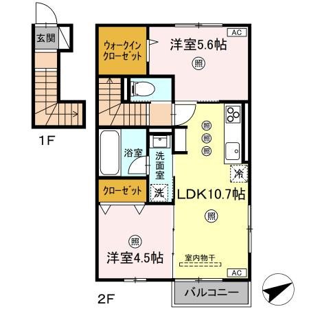 【間取り】 | サンローザⅡ
