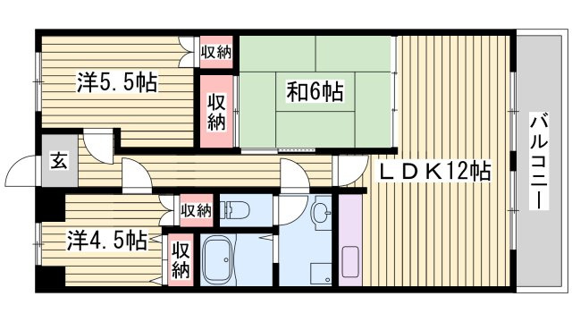 プラティーク英賀保の間取り