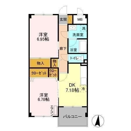 カーサヴィオレッタ　Aの間取り