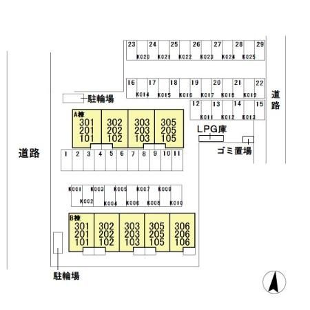 カーサヴィオレッタ　Aの区画図