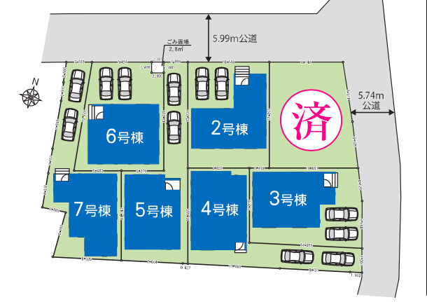 GRAFARE鴻巣市天神2期　3号棟の区画図