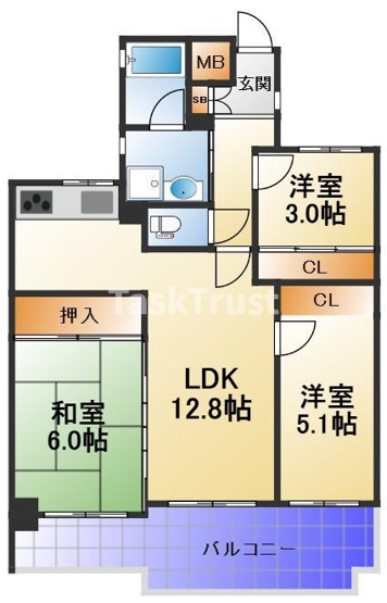【間取り】 | グリーンシティOSAKA1号棟