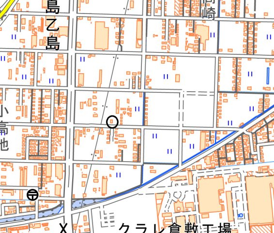 倉敷市玉島乙島 1棟アパートの地図