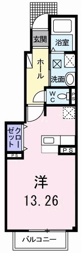 マンモス　よこやま　Ⅰの間取り|間取図
