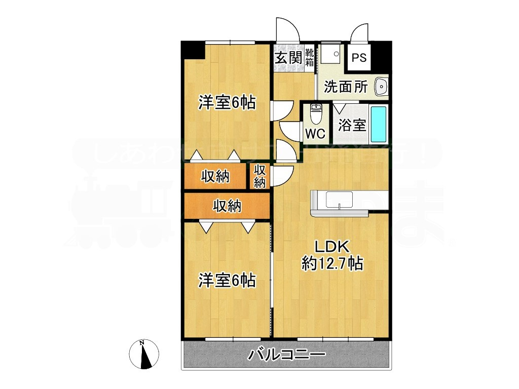 グリーンヒル櫛原の間取り|使い勝手の良い間取りです♪