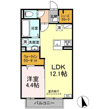 プランドール A棟の間取り|使い勝手の良い間取りです♪