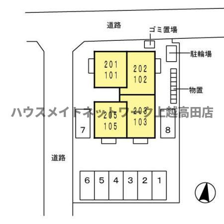 パンシオン中央の区画図|配置図