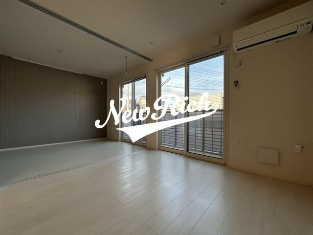 伊勢崎市宮子町のアパートのバルコニー