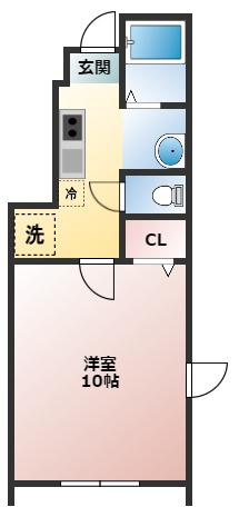 府中市白糸台６丁目のアパートの間取り