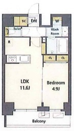 S-RESIDENCE新宿早稲田avelisの間取り
