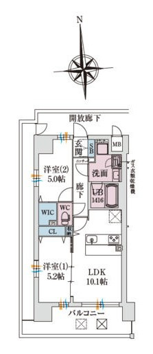 スプランディッド新金岡の間取り