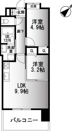 ラフォンテ博多駅南の間取り|使いやすい間取りです。