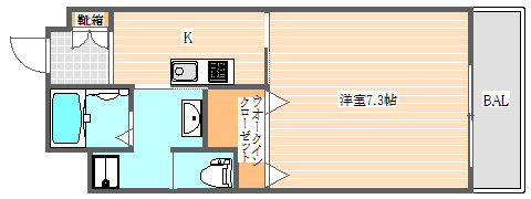 クラッシー博多の間取り|使いやすい間取りです。