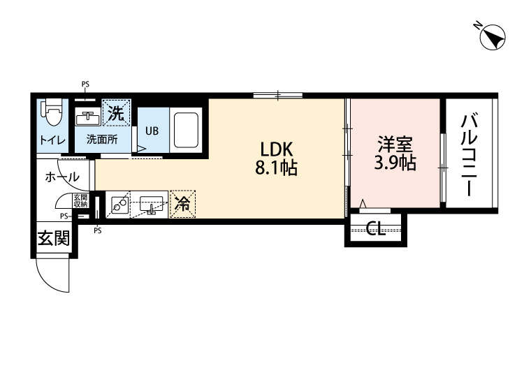 robot home吉塚の間取り|使いやすい間取りです。