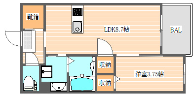 アヴァンセ山王の間取り|使いやすい間取りです。