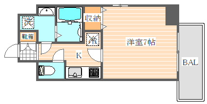 レジデンシャルヒルズ博多駅前の間取り|使いやすい間取りです。