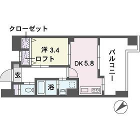 QREST博多東1(クレスト博多東1)の間取り|使いやすい間取りです。