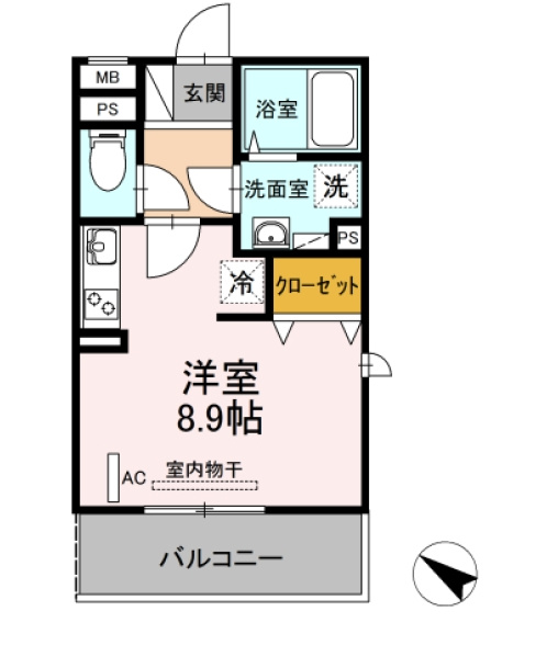 メゾンQの間取り|使いやすい間取りです。