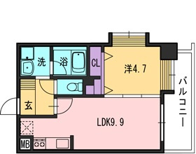 コンダクト福岡東の間取り|使いやすい間取りです。