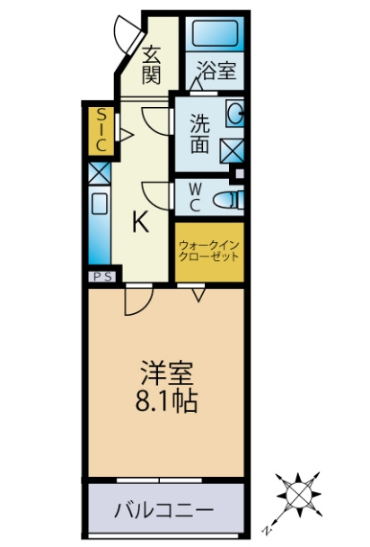 K.211fukuokaの間取り|使いやすい間取りです。