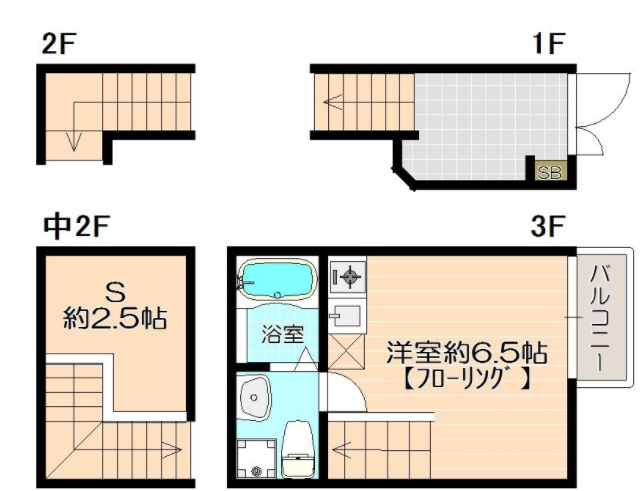 ガレット空港前の間取り|使いやすい間取りです。