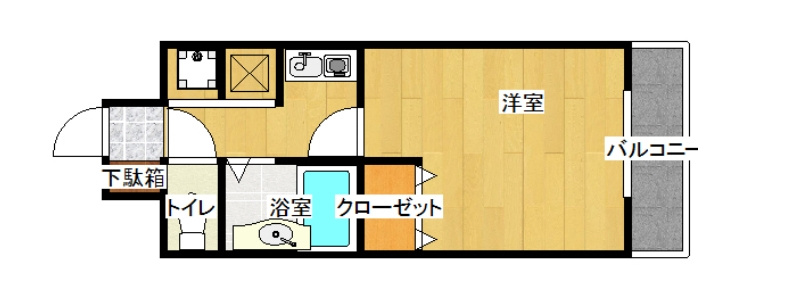 ルフェール博多駅南の間取り|使いやすい間取りです。