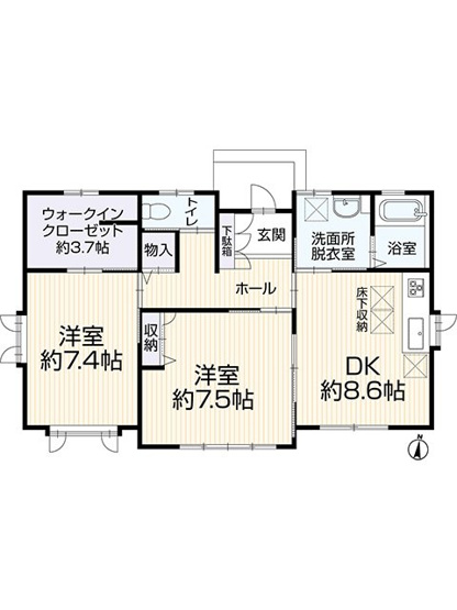 【間取り】 | 豊橋市大岩町北山 中古戸建て | 効率的かつ暮らしのことをしっかり考えた間取りです
